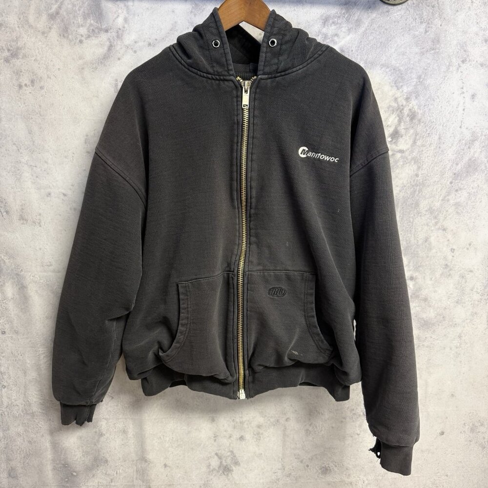 Vintage Dutch Harbor Gear Hoodie Sweatshirt Mens XL 26.5x25.5 Thermal DHG